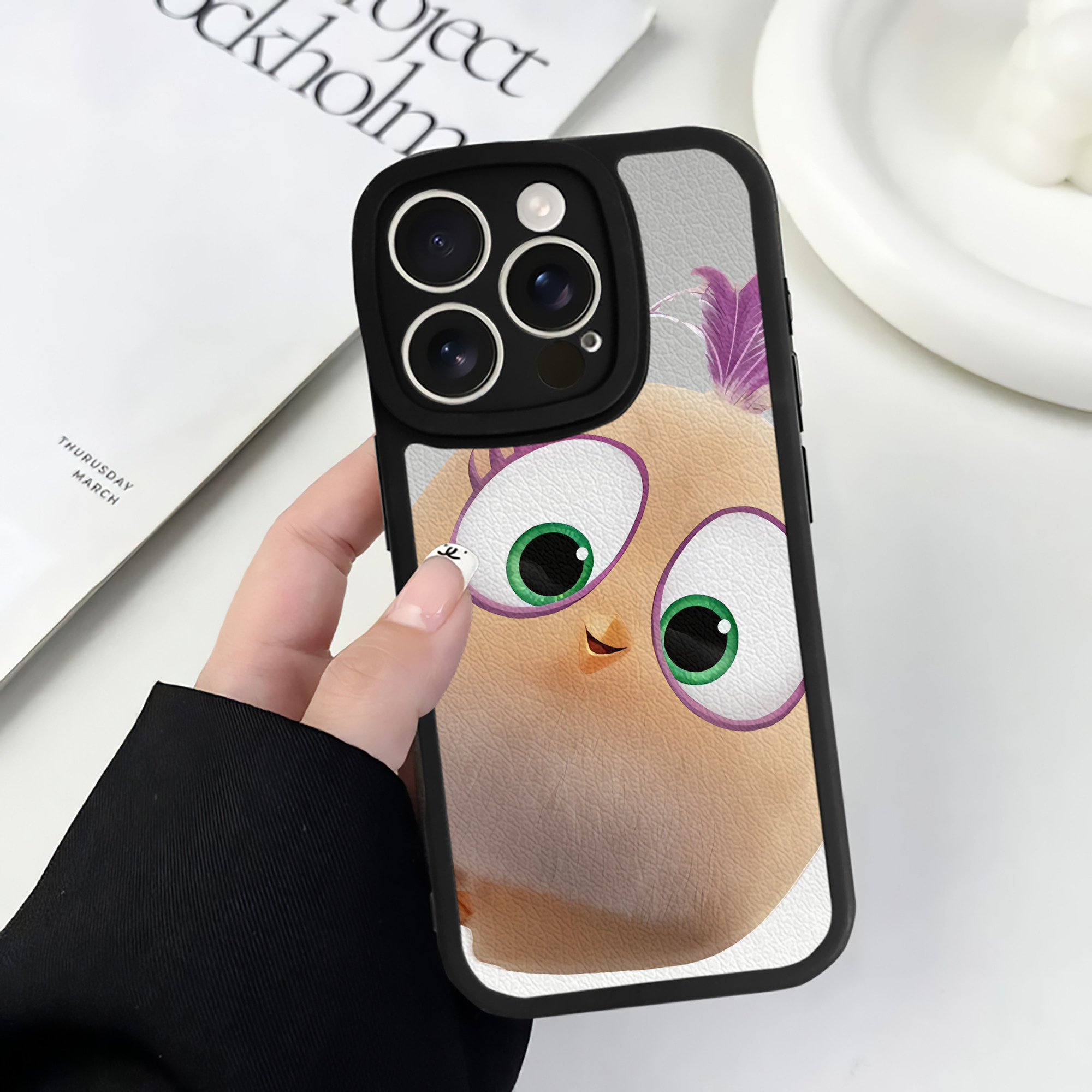 （画像用） Angry Birds アングリーバード 【iPhone 16シリーズ対応】シリコンスマホケース（レザー調） 材質：シリコン